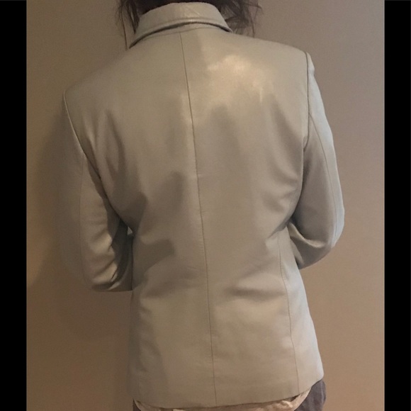 Genuine leather jacket blue-gray - Picture 4 of 8